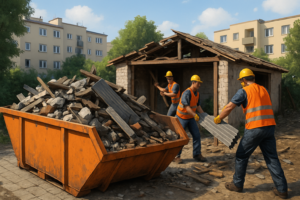 wywóz gruzu po rozbiórce garażu Poznań