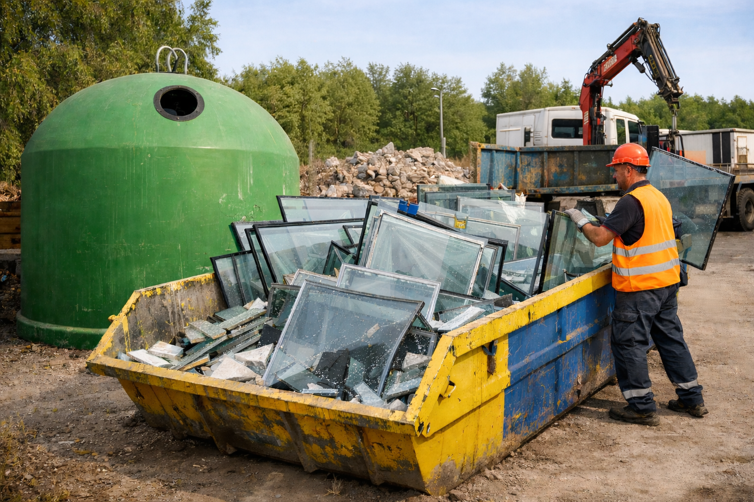 Gdzie wyrzucać szyby budowlane?