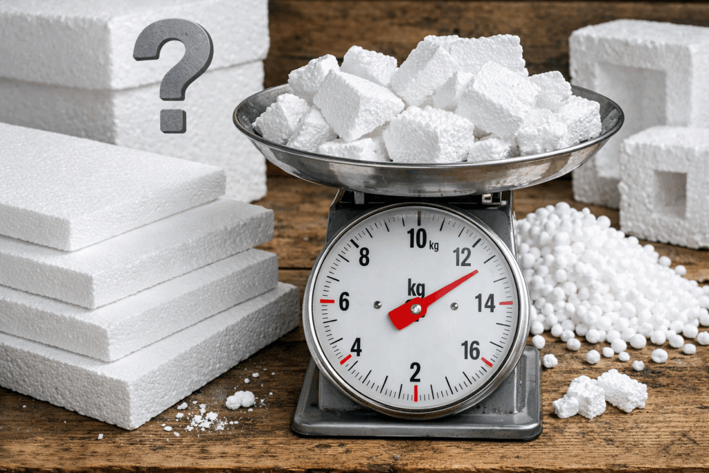 Ile waży styropian?