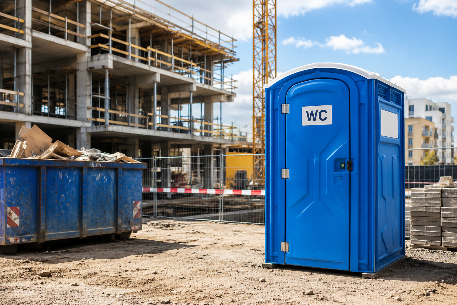 Toalety przenośne na budowę – komfort i zaplecze sanitarne | WC Gruz Service Toalety przenośne na budowę